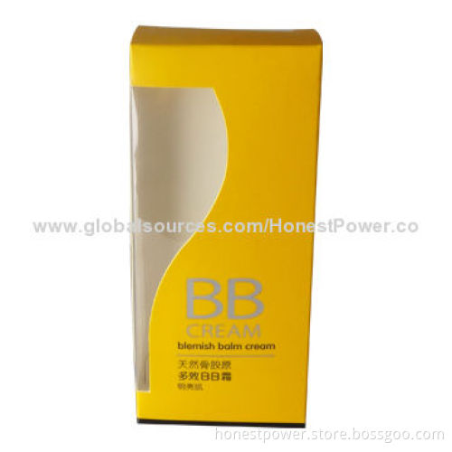 BB Cream Box, Made of 350g Paper, Ideal for Cosmetic Packing, Customized Sizes/Designs are Accepted